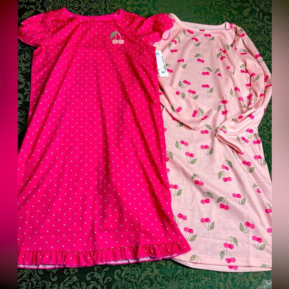 Carter's Other - NWt 2t 3t carters 2 pc nightgowns cherry cherries pajamas easter winter birthday